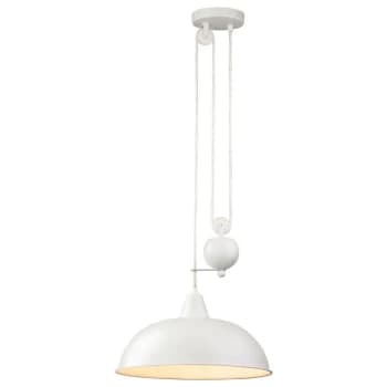 Image of Firstlight - Century - 1 Light Rise & Fall Dome Ceiling Pendant White, E27