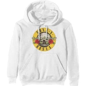 Image of Guns N' Roses - Classic Logo Unisex XX-Small Hoodie - White