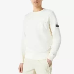Image of Barbour International Mens Banks Crew Sweatshirt - Whisper White - XL
