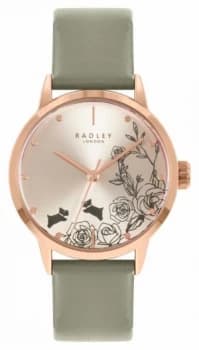 Image of Radley Womens Grey Leather Strap Silver Dial RY21242A Watch