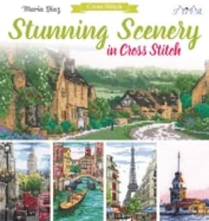 Image of stunning scenery in cross stitch