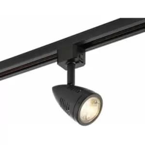 Image of Loops - Adjustable Ceiling Track Spotlight Matt Black Single GU10 Lamp Bulb Downlight