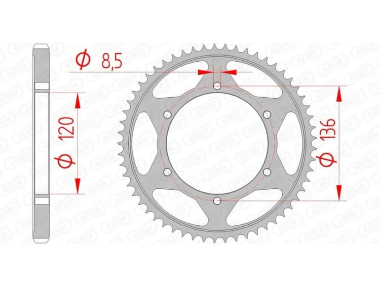 Image of AFAM Steel Standard Rear Sprocket 12313 - 428