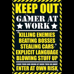 Image of Gaming Keep Out Maxi Poster