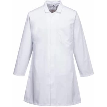 Image of 2206 - White Mens Food Industry Coat, 3 Pockets sz 3 XL Regular Apron jacket - Portwest
