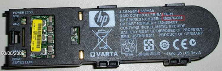 Image of HP 462976-001 RAID controller Nickel-Metal Hydride (NiMH) 650 mAh