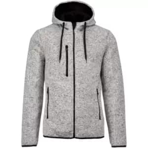 Image of Proact Mens Heather Hooded Jacket (L) (Light Grey Melange)