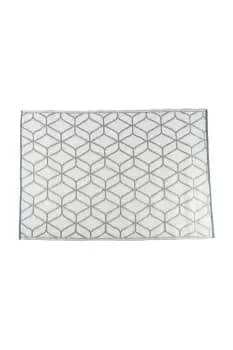 Image of Geometric Pattern Reversible Outdoor Rug