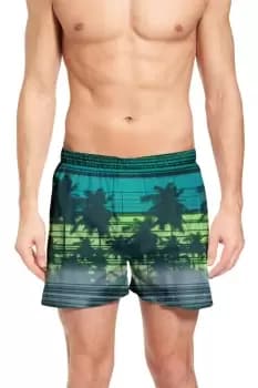 Image of Palm Tree Printed Swim Shorts