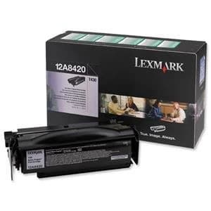 Image of Lexmark 12A8420 Black Laser Toner Ink Cartridge