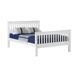 Image of Monaco White High Foot End Bed Frame White