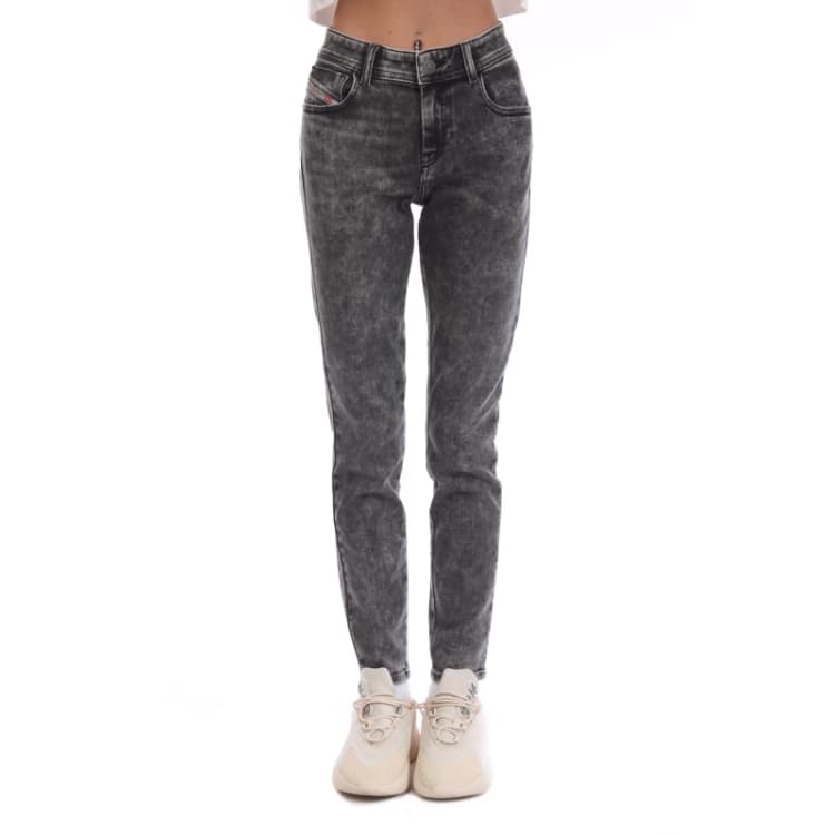 Image of Diesel 2017 Slandy Super-Skinny-Fit Jeans Black Grey female 24S