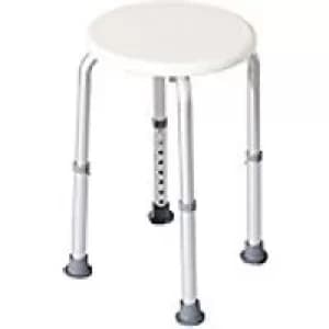 Image of HOMCOM Bath Chair Cream, White Aluminium, Polyethylene 72-0011