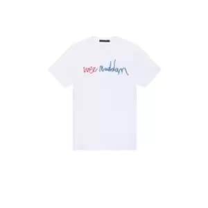 Image of French Connection Embroidery Oui Madame T-Shirt - White