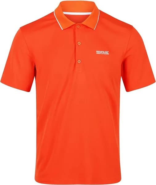 Image of Regatta Mens Maverick V Quick Drying Wicking Polo Shirt L - Chest 41-42' (104-106.5cm) Seal Grey REG199-038-L
