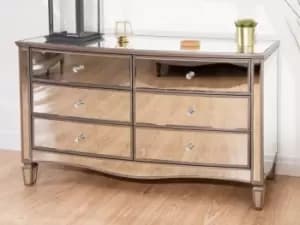 Image of Birlea Elysee 6 Drawer Mirrored Chest of Drawers Assembled
