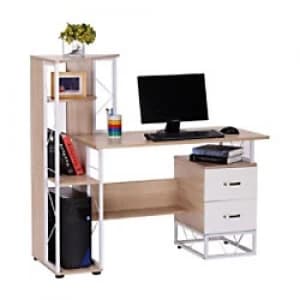 Image of HOMCOM Computer Desk Orange 1270 mm x 140 mm x 623 mm