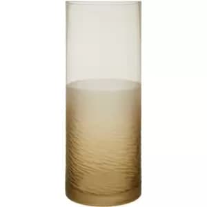Image of Premier Housewares Room Decor Flower Vase Clear Large Brown Vase Cylindrical Glass Vases For Flowers Black Modern Floor Vase 12 x 12 x 30