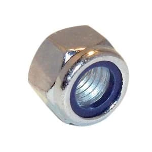 Image of ForgeFix Hexagon Nut & Nylon Insert ZP M10 Bag 50