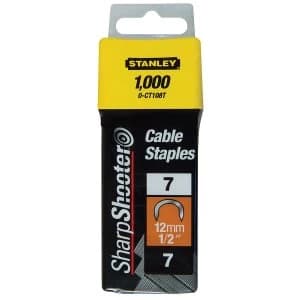 Image of Stanley 12mm Round Cable Staples X 1000