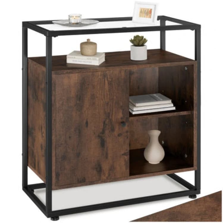 Image of Tectake Sideboard Coventry - Industrial Wood Dark, Rustic