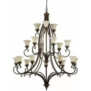 Image of 18 Bulb Chandelier Hanging Pendant LIght Walnut LED E27 100W Bulb