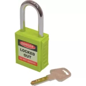 Image of Safety Lockout Green Key Padlock - 20MM