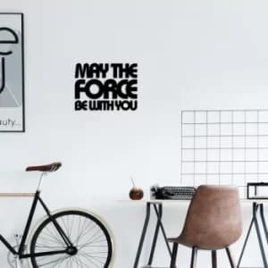 Image of May The Force Be With You 2 Black Decorative Wooden Wall Accessory