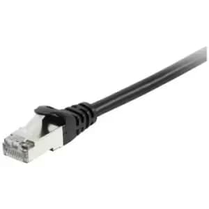 Image of Equip 605593 RJ45 Network cable, patch cable CAT 6 S/FTP 0.25 m Black gold plated connectors
