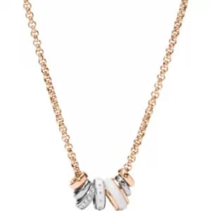Image of Ladies Fossil PVD rose plating Classics Necklace