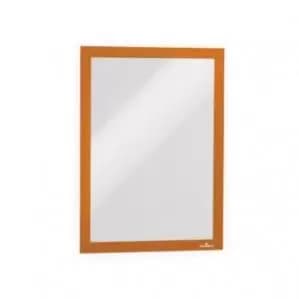 Image of Durable DURAFRAME Self Adhesive A4 Orange Pack of 10