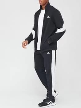 Image of adidas Cotton Tracksuit - Black/White Size M Men