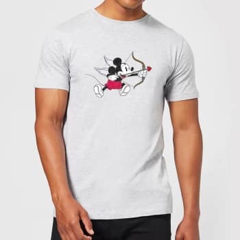 Image of Disney Mickey Cupid Mens T-Shirt - Grey - XS - Grey