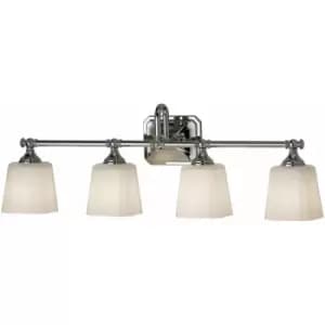 Image of Loops - IP44 4 Bulb Wall Light Opal Etched Glass Polished Chrome LED G9 3.5W