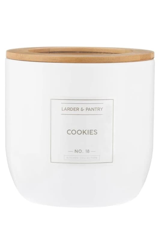Image of Rayware Typhoon Eden Large Storage Jar 2.3 Litre with Bamboo Lid - White White