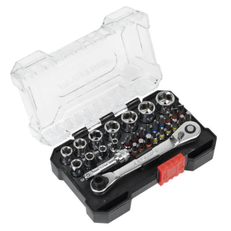 Image of Sealey 31 Piece 1/4" Drive Socket and Bit Set AK2111 Drive: 1/4"