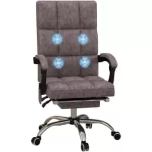 Image of Vinsetto Microfibre Fabric Vibration Massage Office Chair for Home, Grey - Charcoal grey