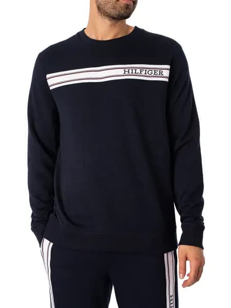 Image of Tommy Hilfiger Lounge Brand Line Sweatshirt Desert Sky XL