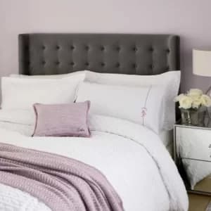 Image of Katie Piper Calm Textured Super Kingsize Duvet Cover Set, White