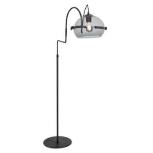 Image of Holgarson Floor Lamp Black Matt, Transparent Grey Plexi