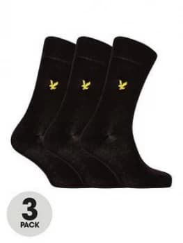 Image of Lyle & Scott Angus 3 Pack Sock - Black