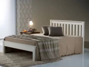 Image of Birlea Denver 4ft Small Double White Wooden Bed Frame