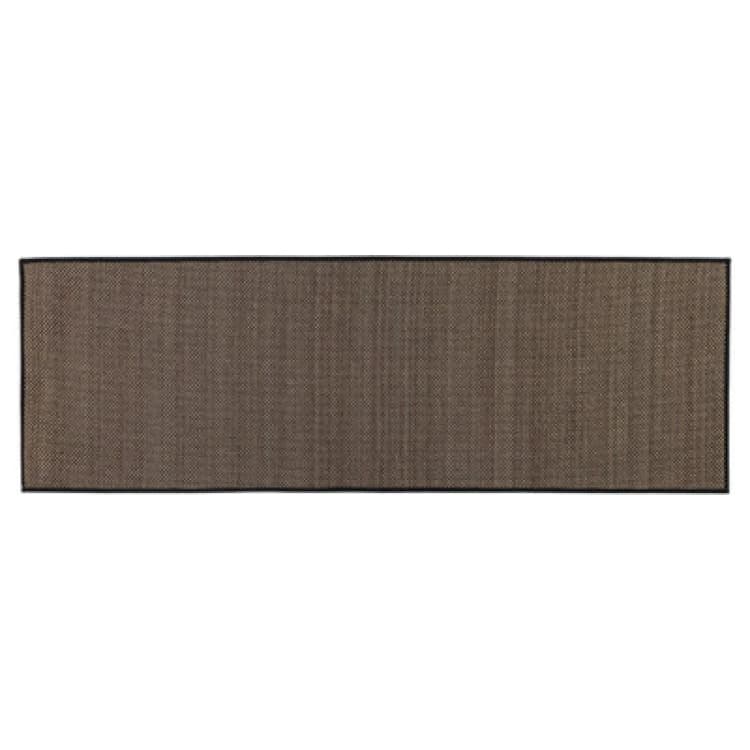 Image of JVL Antarra Machine Washable Entrance Runner Doormat, 50x150cm - Black/Brown, Black 01-341