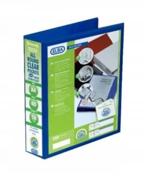 Image of Elba Panorama Pres Binder A4 4d 50mm Bl - 4 Pack