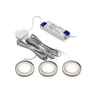 Image of Knightsbridge UNDKIT3BCCW LED 2.5 W Cabinet Light, 230 V, Dimmable, Cool White, 4000K