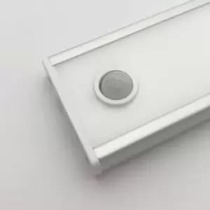 Image of 2x 405mm Rechargeable Kitchen Cabinet Strip Light & Auto PIR On/Off - Natural White LED