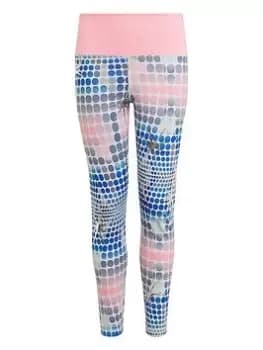 Image of adidas Junior Girls Dance Tights, Bright Grey, Size 7-8 Years