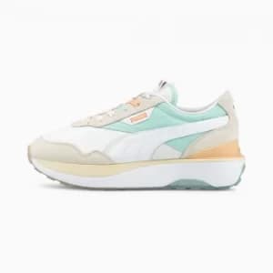Image of PUMA Cruise Rider Gl Womens Trainers, White/Eggshell Blue, size 3.5, Shoes
