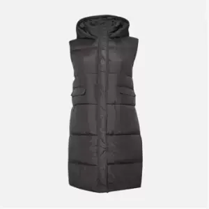 Image of Missguided Plus Size Recycled Longline Puffer Gilet - Black