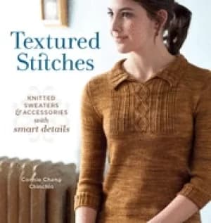 Image of textured stitches knitted sweaters and accessories with smart details